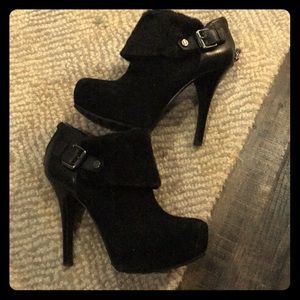 Black ankle booties. Worn once!
